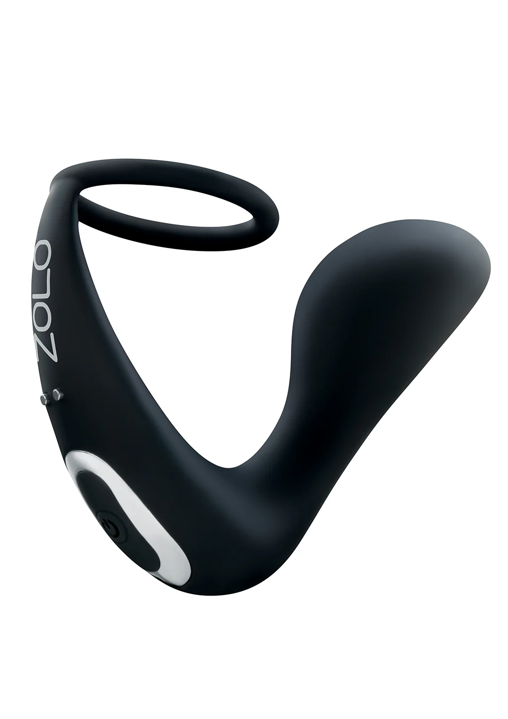 Black Thumb Vibrating C-Ring with Prostate Massager - Image 2